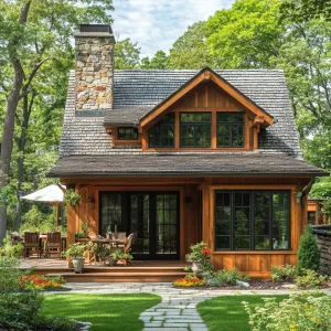Wooden Cottage in the Woods