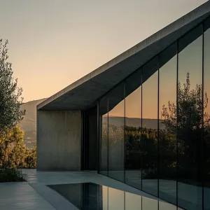 Dusk Reflections at the Glass Pavilion