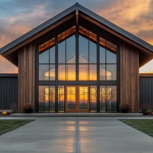 Gleaming Gable Retreat at Dusk