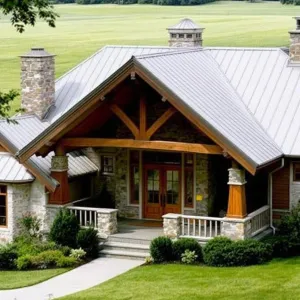 Stately Stone Haven with a Shiny Hat