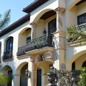 Balconies With Ornate Wrought Iron Railings