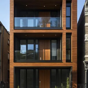 A Brick-Tastic Abode with Sleek Reflections