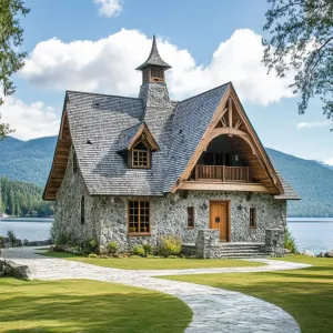 Storybook Stone Cottage by the Lake