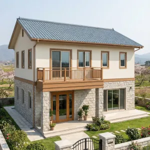 Pastoral Stone Terrace Family Residence