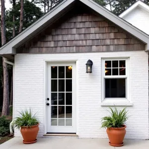 Charming White Cottage with Rustic Appeal