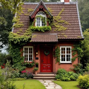 A Mystical Cottage with a Pop of Red