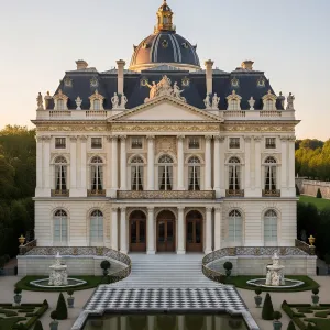 Gilded Dome Manor With Formal Terraces