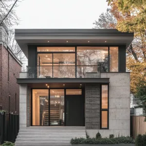 Glass Box Amidst Autumn Hues