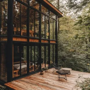 Stunning Glass Retreat in the Woods