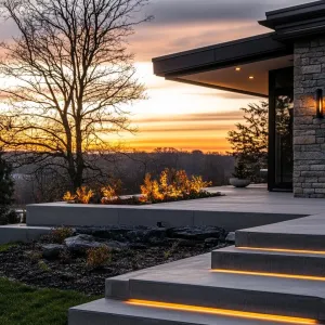 Sunset Serenity: A Glitter of Modern Elegance