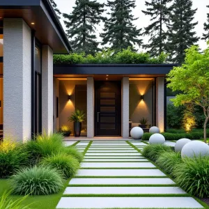 Preview of Minimalist Residence with a Geometric Green Gallery