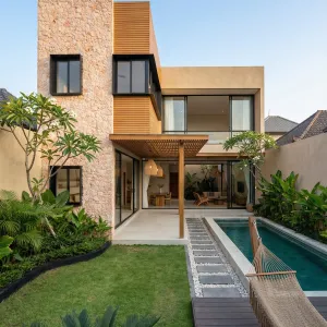 Stone And Timber Pool Courtyard Haven