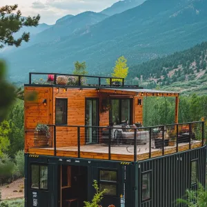 Tiny House With a Wooden Façade and Rooftop Deck