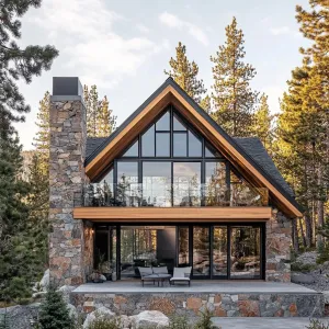 Preview of Chic Glass Chalet Among Woodland Giants