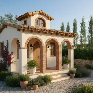 Brick-Arcade Olive Courtyard Mini Villa