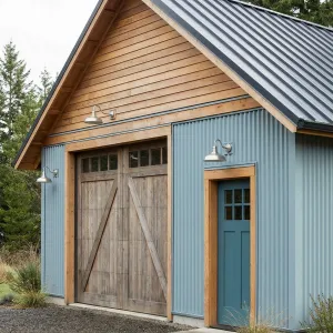 Nordic-Inspired Barn Garage With Steel Siding
