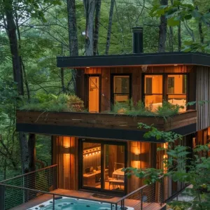 Cabin With an Outdoor Hot Tub