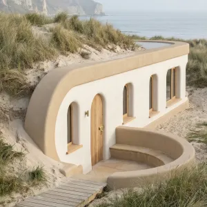 Dune-Hugged Coastal Burrow Retreat