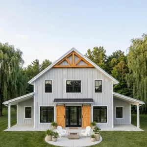 Modern Farmhouse Barndo With Warm Accents