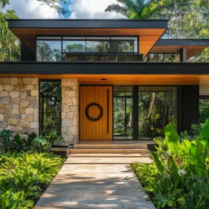 Modern Shangri-La: Stone and Leaf Symphony