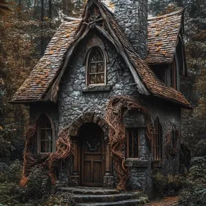 Whimsical Stone Cottage Hidden in the Woods