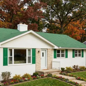 Emerald Roof Retro Cottage Charm