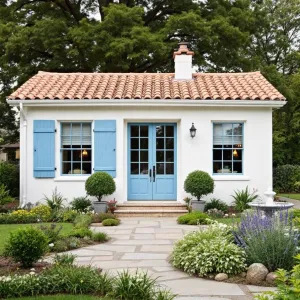 Quaint Cottage with a Splash of Blue