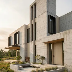 Vertical Courtyard Concrete Haven