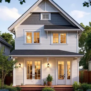 Charming White Californian Cottage with Inviting Front Porch
