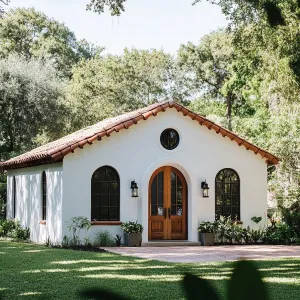 Whimsical White Adobe Hideaway