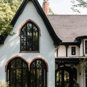 Black-framed Arched Windows