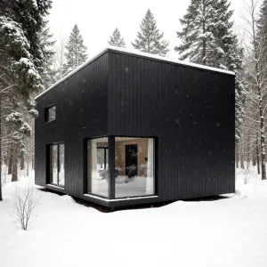 Sleek Escape in the Snowy Pines