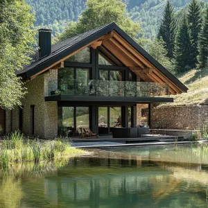 Overhanging Eaves With Exposed Rafters