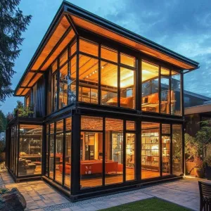 Container With Glass Walls
