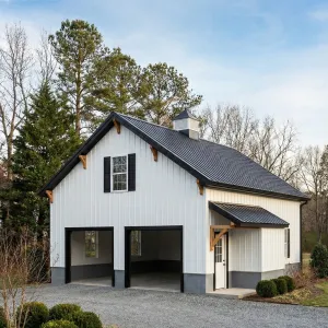 Monochrome Gable Workshop Barn