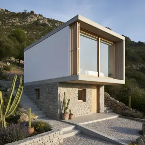 Terraced Quarry-Glass Micro Villa