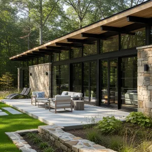 Chic Stone Haven in the Woods