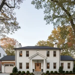 White-Brick Classic With Gentle Pediment
