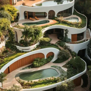 Modern Minimalist Mansion With Infinity Pools