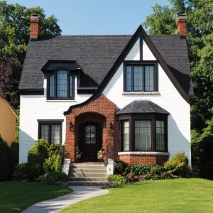 Quaint Brick Beauty Amidst Verdant Splendor