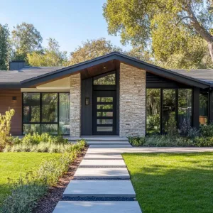 Stylish Stone Ranch with Glass Gleam