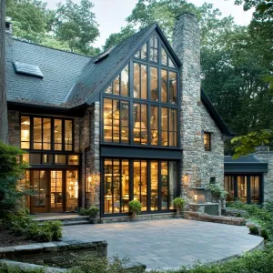 Modern Stone Marvel in the Woods