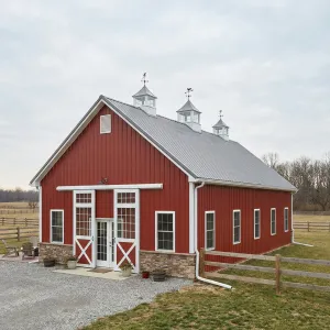 Silver-Cupola Red Barn Lodge