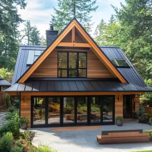 Chic A-Frame Getaway with a Forest Embrace
