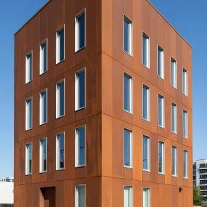 Rust-Set Tower Block