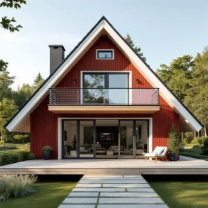 Red Gable Spectacle in the Danish Countryside