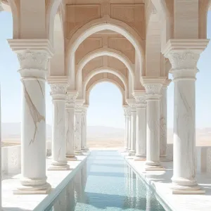 Opulent Oasis: Arches and Reflection