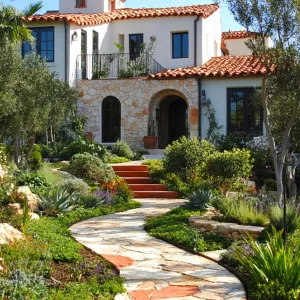 Stone or Terracotta Tiled Walkways and Pathways