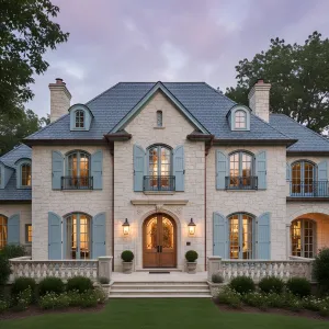 Blue Shutters Manor Revival