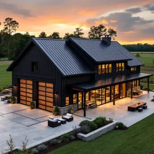Industrial Elegance in Country Living